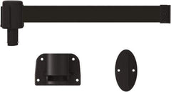 Banner Stakes - 6.61" High x 15' Long x 2" Wide Wall Mount Barrier - Plastic & Polyester, Matte Finish, Black, Used As Is - Apex Tool & Supply
