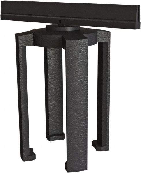 Banner Stakes - 7" High x 6" Long x 3-1/2" Wide Barrier Mounting Bracket - Matte Finish, Black, Use with Plus Banner Head - Apex Tool & Supply