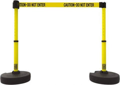Banner Stakes - 42" High Plastic Pedestrian Barrier - 15' Long Rope - Apex Tool & Supply