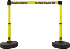 Banner Stakes - 42" High Plastic Pedestrian Barrier - 15' Long Rope - Apex Tool & Supply