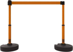 Banner Stakes - 42" High Plastic Pedestrian Barrier - 15' Long Rope - Apex Tool & Supply