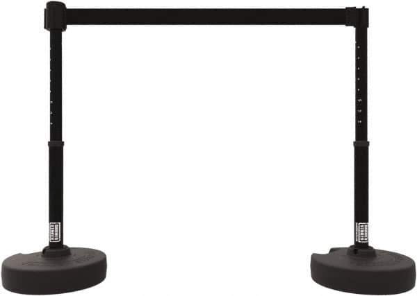 Banner Stakes - 42" High Plastic Pedestrian Barrier - 15' Long Rope - Apex Tool & Supply