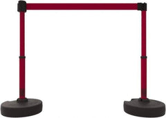 Banner Stakes - 42" High Plastic Pedestrian Barrier - 15' Long Rope - Apex Tool & Supply