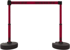 Banner Stakes - 42" High Plastic Pedestrian Barrier - 15' Long Rope - Apex Tool & Supply