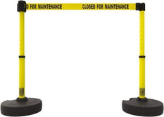 Banner Stakes - 42" High Plastic Pedestrian Barrier - 15' Long Rope - Apex Tool & Supply