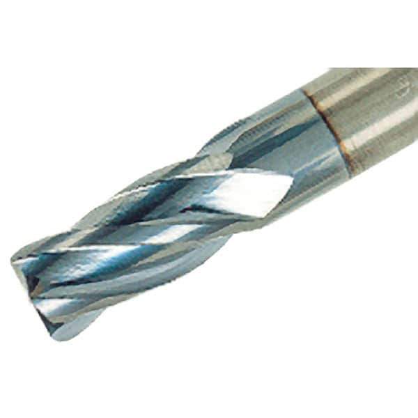 Iscar - 8mm, 20mm LOC, 8mm Shank Diam, 63mm OAL, 4 Flute, Solid Carbide Square End Mill - Single End, TiAlN Finish, Spiral Flute, 30° Helix, Right Hand Cut, Right Hand Flute - Apex Tool & Supply