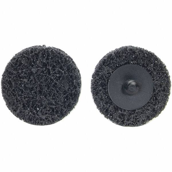 Norton - 4" Disc Diam, Aluminum Oxide Quick Change Disc - Type S Attaching System, Nonwoven, Black, Extra Coarse Grade, 15,000 RPM - Apex Tool & Supply