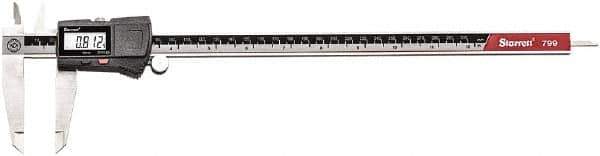 Starrett - 0 to 12" Range 0.0005" Resolution, Electronic Caliper - Stainless Steel with 2-1/2" Stainless Steel Jaws, RS232 Output - Apex Tool & Supply