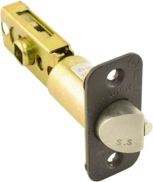 Hager - 4" Long x 1" Wide x 2-1/4" High Dead Latch - Steel/Zinc, Oil Rubbed Bronze Finish - Apex Tool & Supply