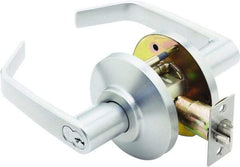 Stanley - Grade 2 Storeroom Lever Lockset for 1-3/8 to 2" Thick Doors - 2-3/4" Back Set, Best SFIC Cylinder, Brass, Satin Chrome Finish - Apex Tool & Supply