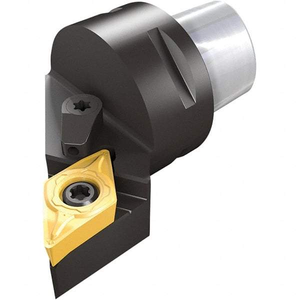 Iscar - Right Hand Cut, Size C4, Various Insert Compatiblity, External Modular Turning & Profiling Cutting Unit Head - 27mm Ctr to Cutting Edge, 50mm Head Length, Through Coolant, Series CAMFIX, Heliturn LD, JetHPLine - Apex Tool & Supply