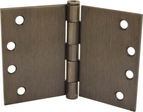 Hager - 6" Wide x 4" High Square Corner Residential Hinge - Square Edge, Steel, Oil Rubbed Bronze Finish - Apex Tool & Supply