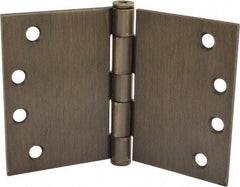 Hager - 6" Wide x 4" High Square Corner Residential Hinge - Square Edge, Steel, Oil Rubbed Bronze Finish - Apex Tool & Supply