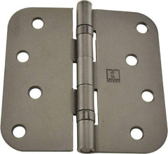Hager - 4" Wide x 4" High 5/8 Radius Residential Hinge - Round Edge, Steel, Bronze Finish - Apex Tool & Supply