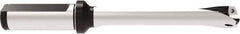 Allied Machine and Engineering - Series 16, 16 to 16.99mm Diam, 3/4" Diam Straight Shank with Flange, Straight Flute Spade Drill - 3-23/64" Max Depth, 6-11/16" OAL, Standard Length, Through Coolant - Apex Tool & Supply