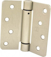 Hager - 4" Wide x 4" High Special Residential Residential Hinge - Round Edge, Steel, Satin Nickel Finish - Apex Tool & Supply