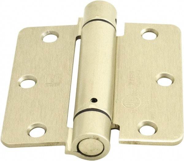 Hager - 3-1/2" Wide x 3-1/2" High Special Residential Residential Hinge - Round Edge, Steel, Satin Nickel Finish - Apex Tool & Supply