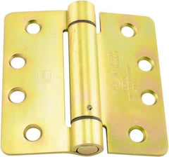 Hager - 4" Wide x 4" High Standard Weight Ball Bearing Residential Hinge - Round Edge, Steel, Zinc Finish - Apex Tool & Supply
