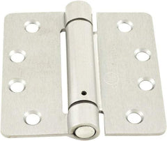 Hager - 4" Wide x 4" High Standard Weight Ball Bearing Residential Hinge - Round Edge, Steel, Satin Chrome Finish - Apex Tool & Supply