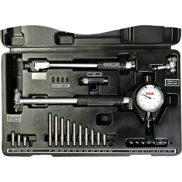 SPI - 23 Anvil, 0.7" to 6" Dial Bore Gage - 0.0005" Graduation, 10" Gage, Accurate to 0.0006", Alloy Steel Anvil - Apex Tool & Supply