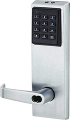 Stanley - Entry Lever Lockset for 1-3/8 to 1-3/4" Thick Doors - 2-3/8 to 2-3/4" Back Set, Brass, Satin Chrome Finish - Apex Tool & Supply