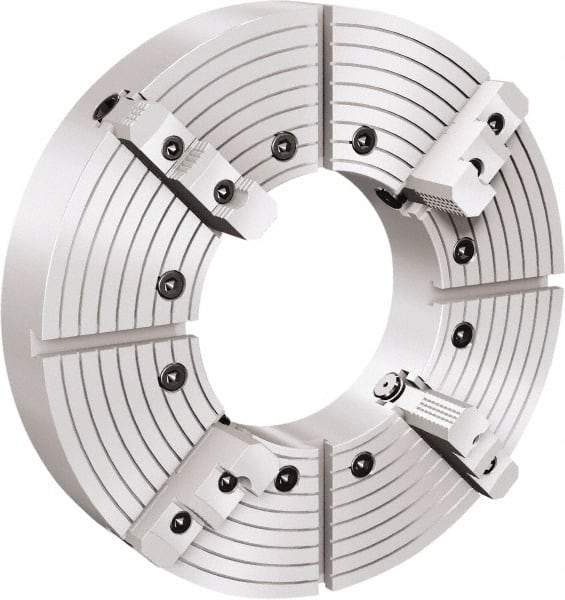 Samchully - 4 Jaw, 600mm Diam, Independent Manual Lathe Chuck - Plain Back Mount, Adjustable, 275mm Through Hole Diam, Cast Iron (Semi-Steel) - Apex Tool & Supply