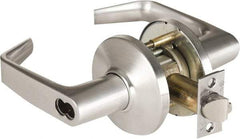 Stanley - Grade 1 Storeroom Lever Lockset - 2-3/4" Back Set, Zinc, Satin Chrome Finish - Apex Tool & Supply