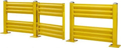 Steel King - Steel Self Closing Rail Safety Gate - Fits 48" Clear Opening, 43-3/4" Wide x 39" Door Height, 100 Lb, Safety Yellow - Apex Tool & Supply