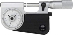 Mahr - 1 to 2" Range, 0.00005" Graduation, Mechanical Indicating Micrometer - Accurate to 0.00005" Carbide Measuring Face - Apex Tool & Supply