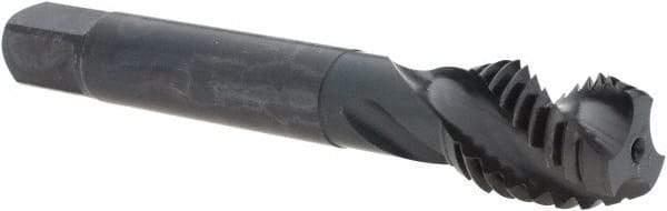 Emuge - 5/8-11 UNC 3 Flute 2B Modified Bottoming Spiral Flute Tap - Cobalt, Oxide Finish, 3-13/16" OAL, Right Hand Flute, Right Hand Thread, Series Enorm - Apex Tool & Supply