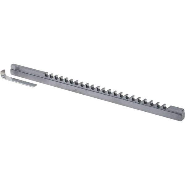 Dumont Minute Man - 1/4" Keyway Width, Style C, Keyway Broach - High Speed Steel, TiAlN Finish, 3/8" Broach Body Width, 25/64" to 2-1/2" LOC, 11" OAL - Apex Tool & Supply