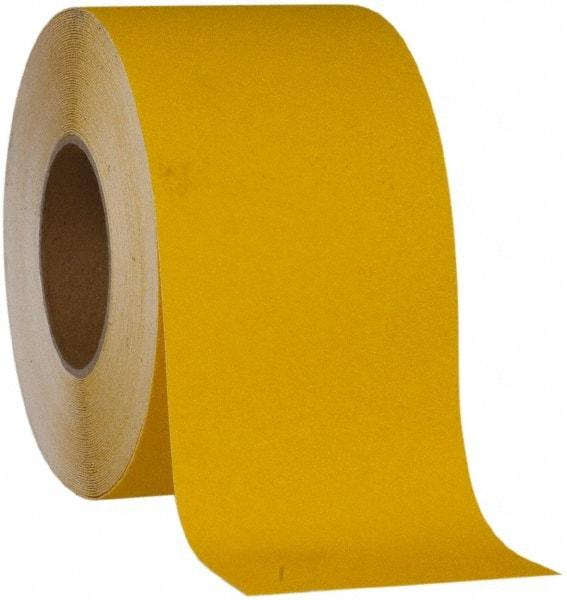 NMC - Yellow Solid Color Anti-Slip Vinyl Tape - 4" Wide x 60' Long x 0.02" Thick, General Traffic - Apex Tool & Supply