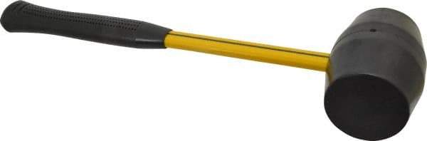 NUPLA - 2 Lb Head Rubber Mallet - 16-1/2" OAL, 16-1/4" Long Fiberglass Handle - Apex Tool & Supply