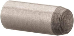 Made in USA - 2mm Diam x 5mm Pin Length 416 Stainless Steel Precision Dowel Pin - C 36-42 Hardness, 1 Beveled & 1 Rounded End - Apex Tool & Supply