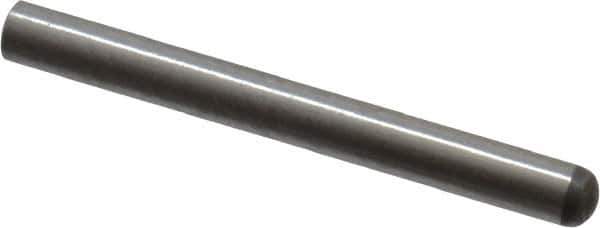 Made in USA - 2mm Diam x 20mm Pin Length 416 Stainless Steel Precision Dowel Pin - C 36-42 Hardness, 1 Beveled & 1 Rounded End - Apex Tool & Supply