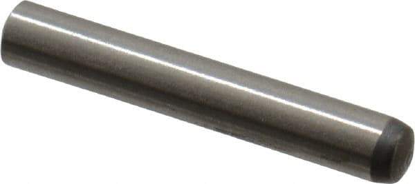 Made in USA - 2.5mm Diam x 16mm Pin Length 416 Stainless Steel Precision Dowel Pin - C 36-42 Hardness, 1 Beveled & 1 Rounded End - Apex Tool & Supply