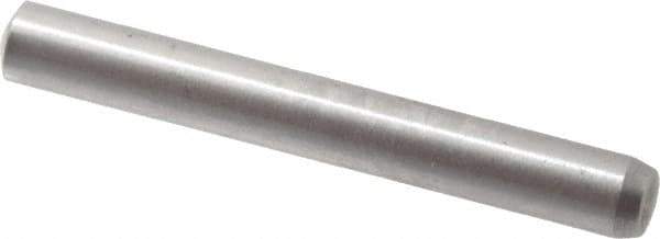 Made in USA - 2.5mm Diam x 20mm Pin Length 416 Stainless Steel Precision Dowel Pin - C 36-42 Hardness, 1 Beveled & 1 Rounded End - Apex Tool & Supply