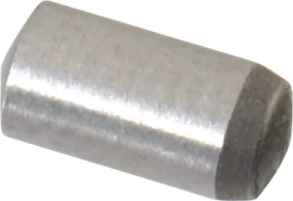 Made in USA - 3mm Diam x 6mm Pin Length 416 Stainless Steel Precision Dowel Pin - C 36-42 Hardness, 1 Beveled & 1 Rounded End - Apex Tool & Supply