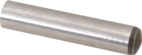 Made in USA - 4mm Diam x 20mm Pin Length 416 Stainless Steel Precision Dowel Pin - C 36-42 Hardness, 1 Beveled & 1 Rounded End - Apex Tool & Supply