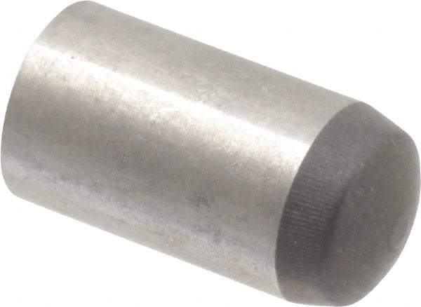 Made in USA - 8mm Diam x 16mm Pin Length 416 Stainless Steel Precision Dowel Pin - C 36-42 Hardness, 1 Beveled & 1 Rounded End - Apex Tool & Supply