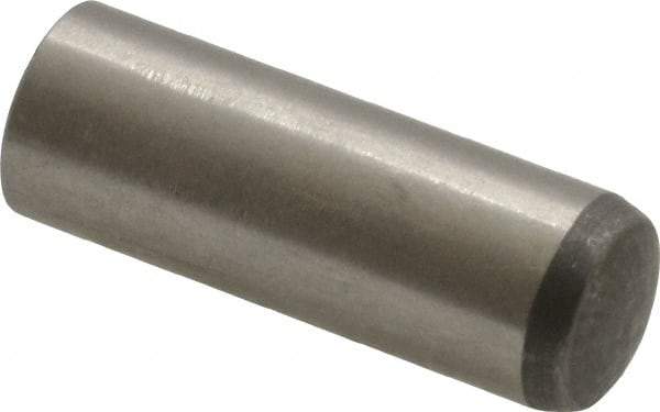 Made in USA - 10mm Diam x 30mm Pin Length 416 Stainless Steel Precision Dowel Pin - C 36-42 Hardness, 1 Beveled & 1 Rounded End - Apex Tool & Supply