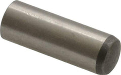 Made in USA - 10mm Diam x 30mm Pin Length 416 Stainless Steel Precision Dowel Pin - C 36-42 Hardness, 1 Beveled & 1 Rounded End - Apex Tool & Supply