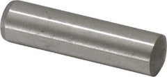 Made in USA - 10mm Diam x 40mm Pin Length 416 Stainless Steel Precision Dowel Pin - C 36-42 Hardness, 1 Beveled & 1 Rounded End - Apex Tool & Supply
