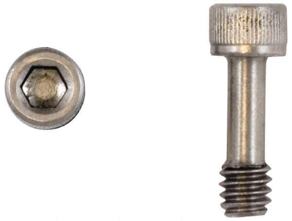 Made in USA - Hex Socket Drive #8-32 UNC 1/2" Length Under Head Captive Screw - 18-8 Stainless Steel, 0.266" Head Diam, 0.162" Head Height, Uncoated - Apex Tool & Supply