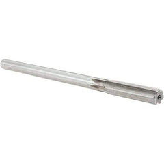 Alvord Polk - 0.4325" High Speed Steel 6 Flute Chucking Reamer - Straight Flute, 0.373" Straight Shank, 1-3/4" Flute Length, 7" OAL - Apex Tool & Supply