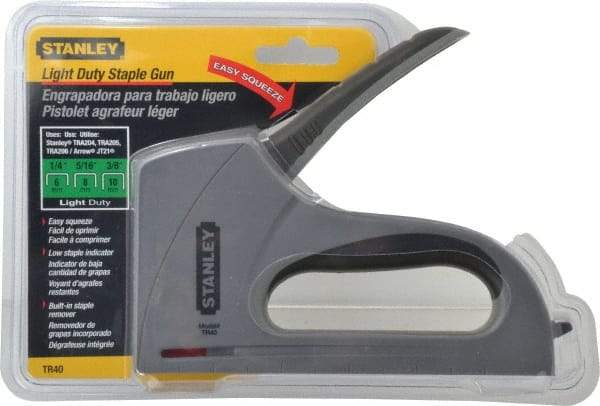 Stanley - Manual Staple Gun - 1/4, 5/16, 3/8" Staples, Silver, Steel - Apex Tool & Supply