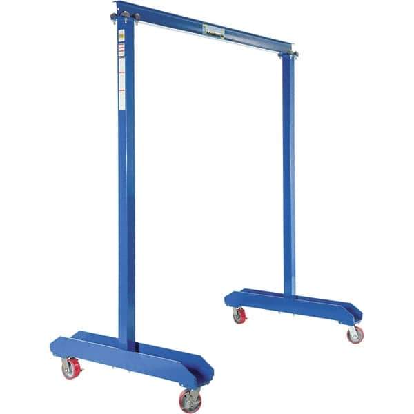 Vestil - 2,000 Lb Load Capacity, Steel Gantry Crane - 6' Span - Apex Tool & Supply
