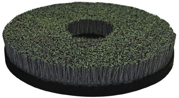 Osborn - 12" 120 Grit Silicon Carbide Straight Disc Brush - Fine Grade, Plain Hole Connector, 1" Trim Length, 7/8" Arbor Hole - Apex Tool & Supply