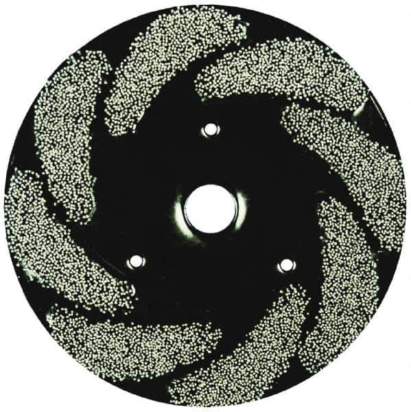 Osborn - 10" 80 Grit Silicon Carbide Crimped Disc Brush - Medium Grade, Plain Hole Connector, 1-1/2" Trim Length, 3/4" Shank Diam, 7/8" Arbor Hole - Apex Tool & Supply