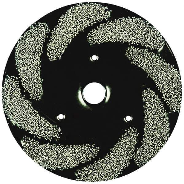 Osborn - 10" 180 Grit Silicon Carbide Crimped Disc Brush - Very Fine Grade, Plain Hole Connector, 1-1/2" Trim Length, 3/4" Shank Diam, 7/8" Arbor Hole - Apex Tool & Supply